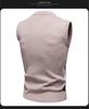 Men's Trendy V-Neck Plaid Color Block Knit Vest - Autumn/Winter Casual Warm Layer