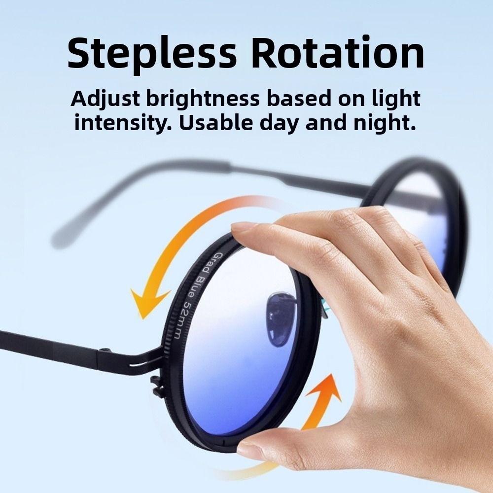 Fashion Nd2-400 Adjustable Dimming Glasses Gradient 9 Level Sunglasses Uv400 Nd Filter Eyewear Driving