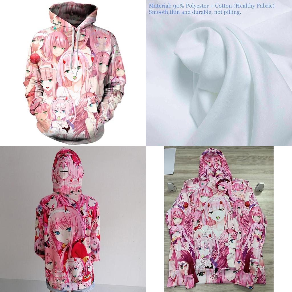 Gemütlicher Und Stilvoller Anime Darling In The Franxx Zero Two Muster Unisex Hoodie