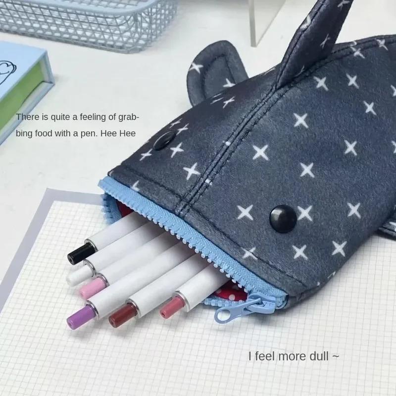 Cute & Playful Small Shark–Themed Pencil Case – Creative, High-Capacity Stationery Organizer for Students.