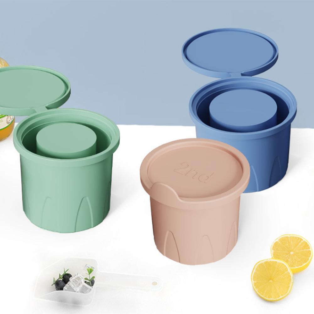 Stackable Ice Cube Tray with Lid & Bin, Ice Cube Maker for Stanley Cup, Travel Mug, Coffee, Whiskey, Cocktails and Homemade