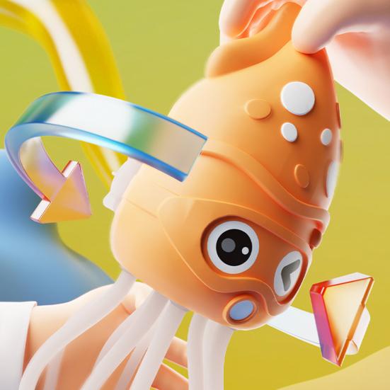 Dancing Octopus Toy Automatic Crawling Toy with Music Lights Smart Sensor Pet Toy Fun Birthday Gift for Kids