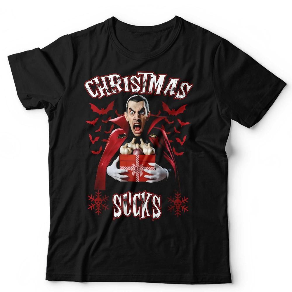 Christmas Sucks T Shirt Unisex and Kids Funny Vampire Dracula Santa Halloween Xmas