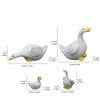 Four-piece Duck Family Sculpture Set Creative Resin Decorative Ornament for Outdoor Garden and Pond Decoration
