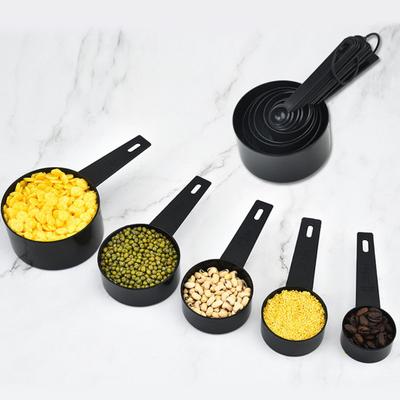 10 stuks/set Maatlepel Dubbele schaal Ophanggat Lange handgreep PP Cake Bakgereedschap Assortiment Maten Maatbeker Keukengerei