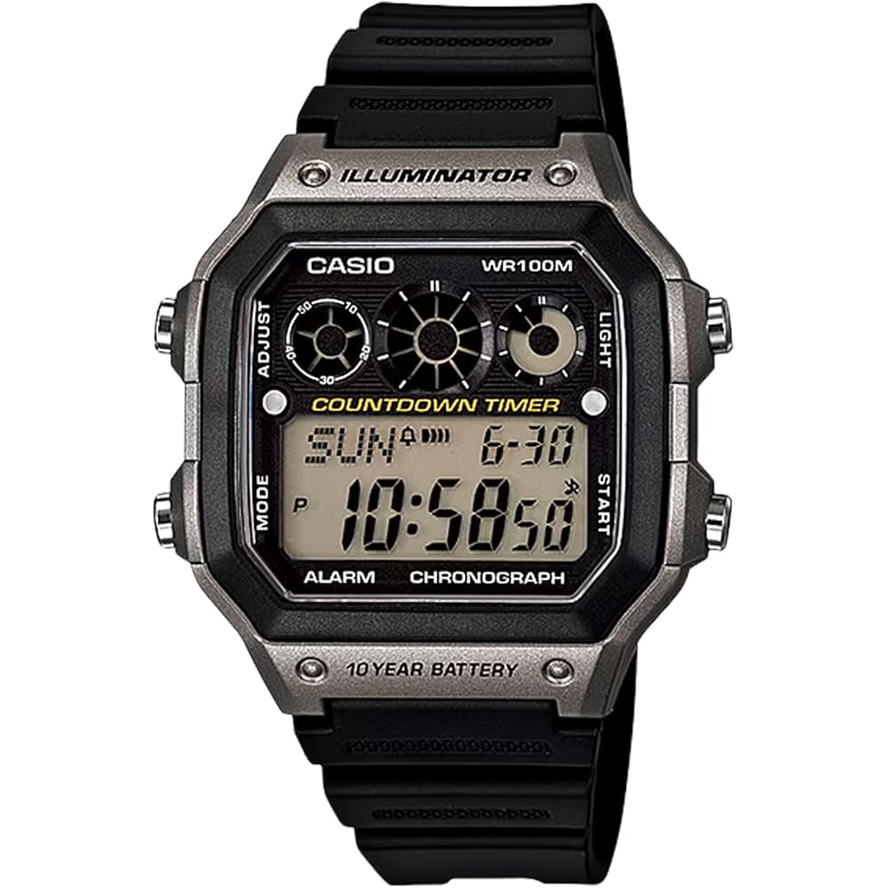 Casio AE-1300WH Digital Quartz Watch with Backlight Function Black Men s Wristwatch