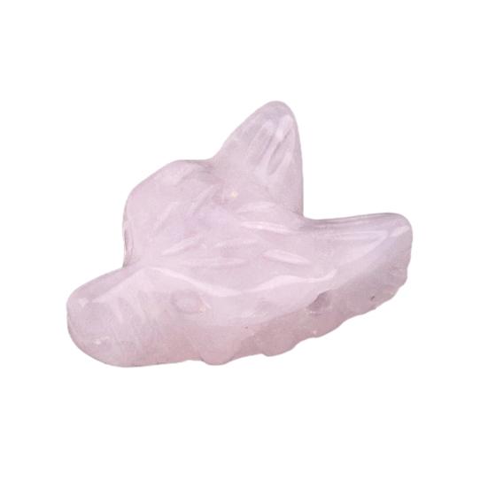 

Wolf Head Stone Ornament Miniature Landscape Sculpture Crystal Texture And Polished Design Decorative Beads for DIY Bracelets Keychains K