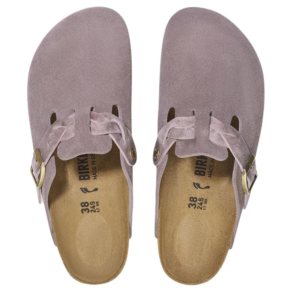 Birkenstock Boston Braided EVA Abrasion Resistant Closed Toe Slippers Women's Purple Regular Loose Fit 1029115