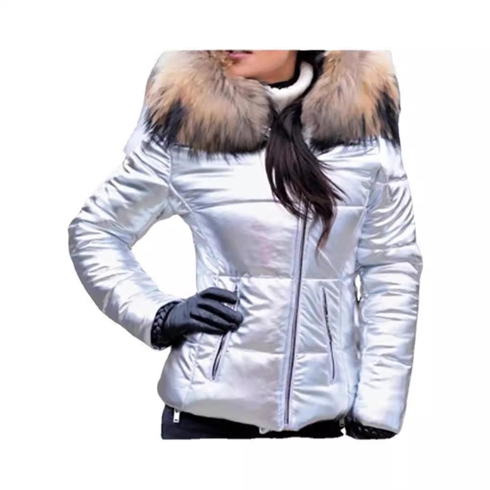 New Autumn and Cold Season Women's Cotton-padded Jackets, Down-padded Jackets, Short Hooded Women Large Size Cotton-padded Jackets