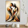 Romantische Liebe Abstrakte Kunst Gedrucktes Leinwandbild Für Paare Face To Face - Wand Heimdekoration Perfektes Geschenk