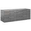VidaXL Garden Cushion Box Wicker Resin 291x100.5x104 Cm Grey