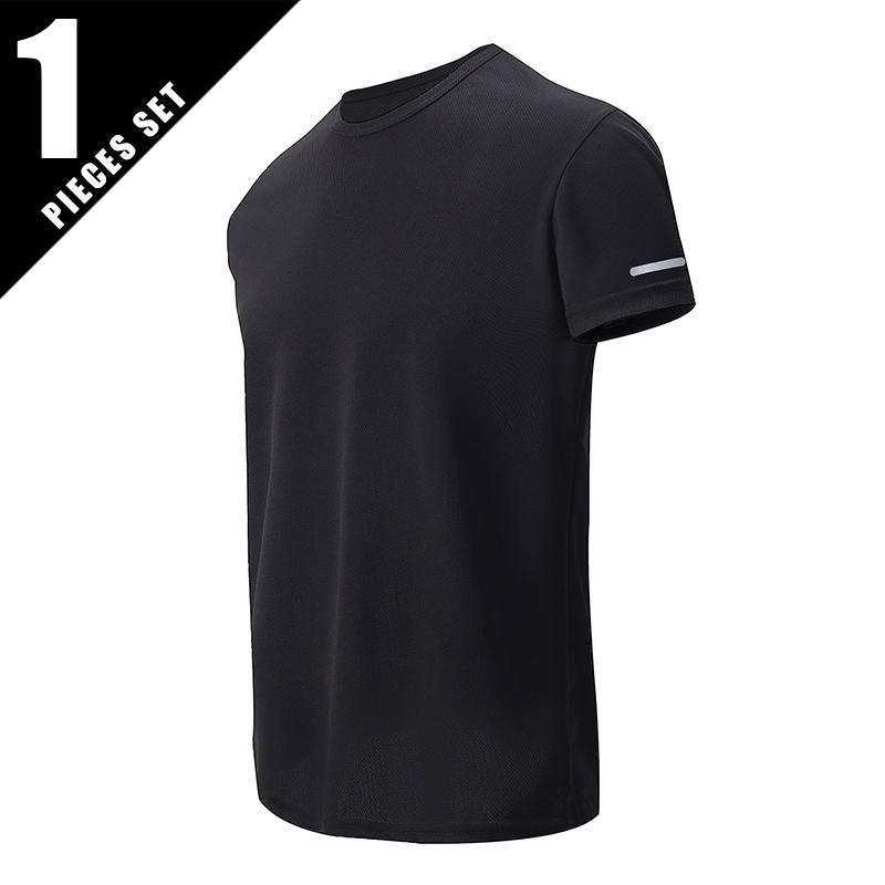 

Summer Men s Leisure Sports Multicolor Quick-drying Short-sleeved Teens Loose Solid Color Running Fitness Playing T-shir M