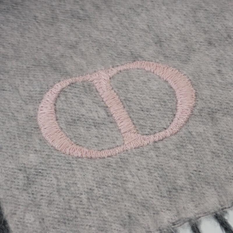 Dior 93E0015DH001 Scarf Gray/pink Silk Mens