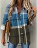 Street Fashion Blue and White Striped Shirt Women Irregular Long-Sleeved Oversized Smock Spring Loose Plaid Top Tide