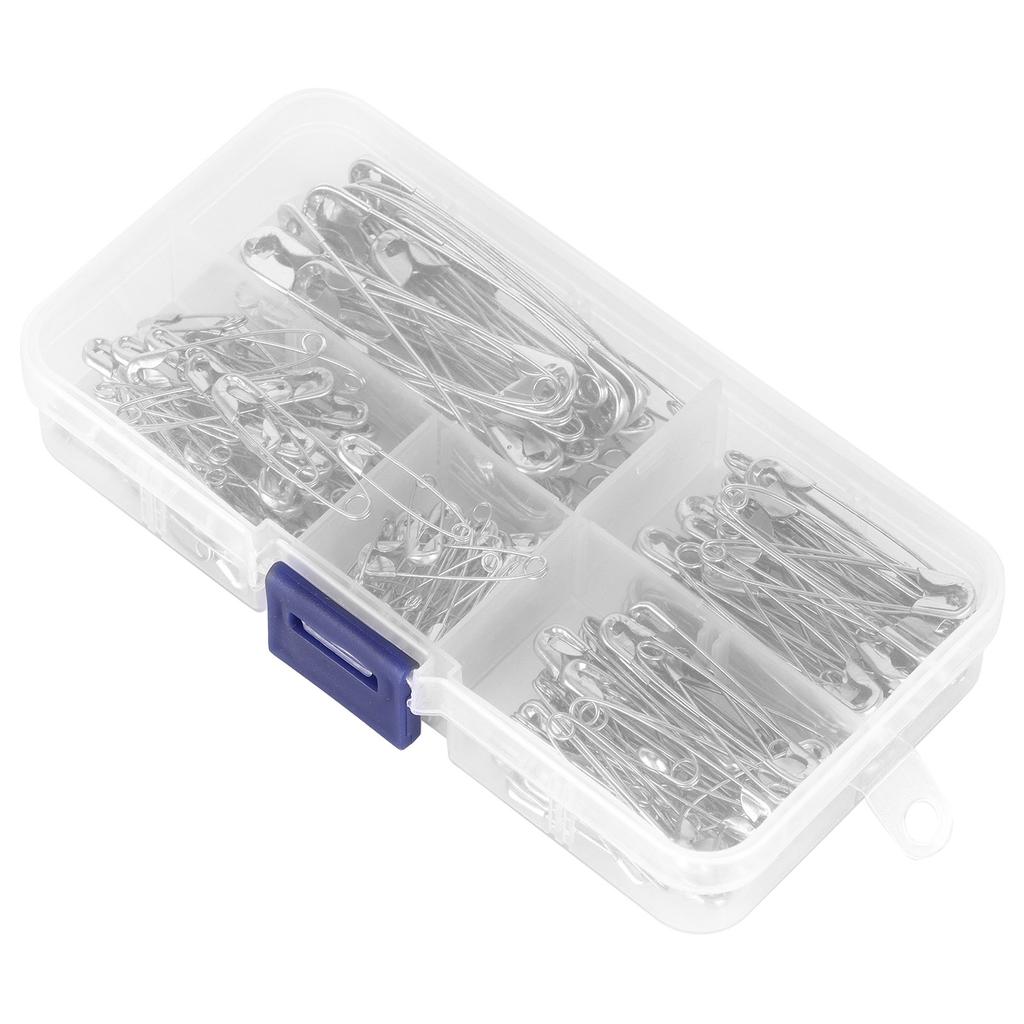Safety Pins Small Tiny Stainless Durable Clothes Pins with 6 Different Sizes for Clothes Crafts