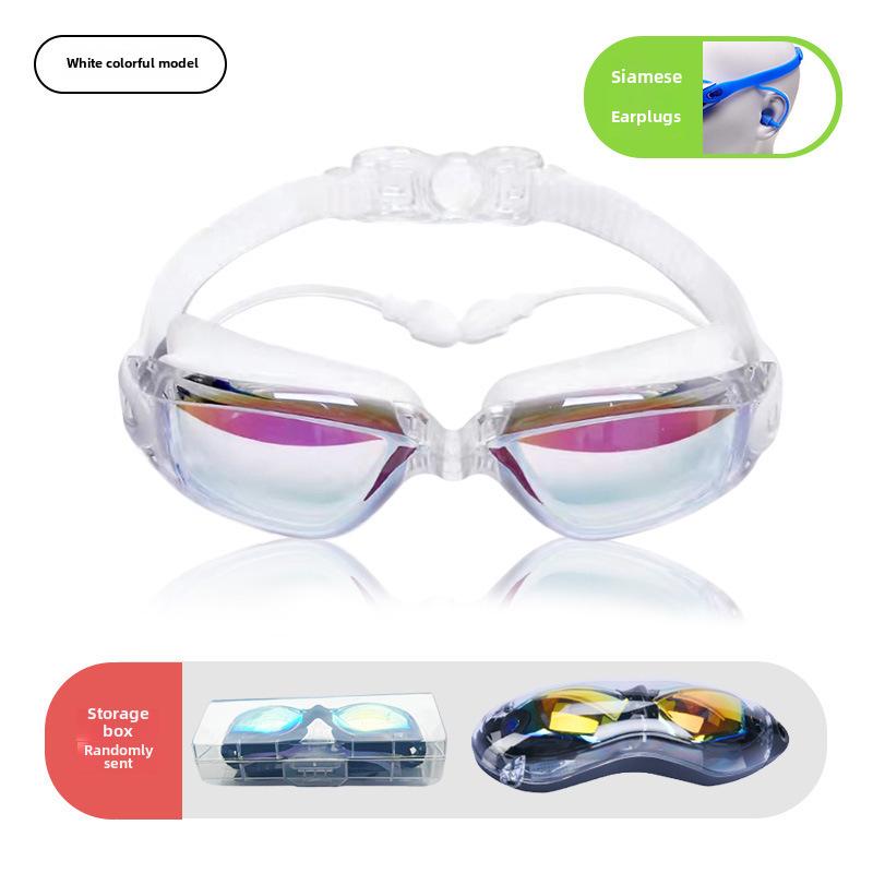 Anti-Fog Myopia Swimming Goggles - HD, Waterproof, Silicone, Electroplated Finish