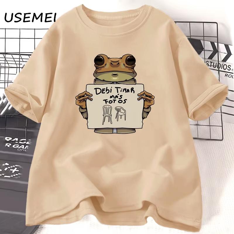 Funny Frog Dtmf Tshirt Causal Debi Tirar Mas Fotos Printed Tshirt Cotton Short Sleeve O Neck Tee Shirt Male Clothing Streetwear