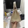Factory Direct Sales French Sheep Pattern Bag Portable First Layer Leather Women's Bag 25cm Large Capacity Contrasting Color Cross-border Special