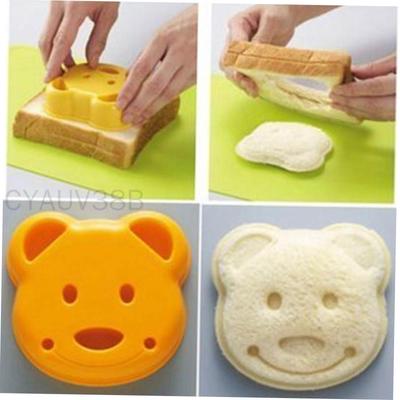Nuevo molde para hacer pan sándwich con forma de osito, molde para hacer tartas y moldes para manualidades DIY D0I