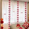 Wedding Curtain Decor: Butterfly Pull Flowers & Double Happiness Strip for New Home or Bedroom