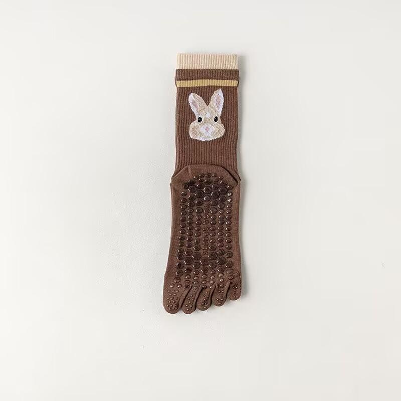 Five Fingers Socks Female Cotton Spring And Fall Mid Call Socks Professional Non Slip Sports Yoga Socks Pilates Indoor Fitness Socks