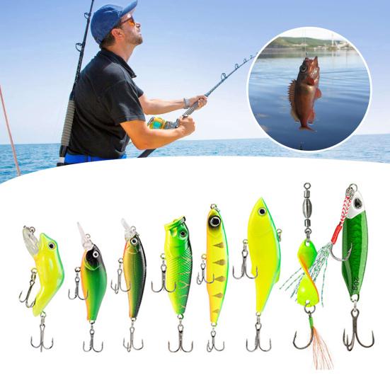24Pcs/Set Christmas Fishing Advent Calendar Lure Bait 360 Degree Rotating Fish Lure Set with Realistic Painting Reflective Sequins