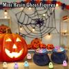 12 PCS/SET Transparent Glow in The Dark Ghosts Resin Creative Mini Ghost Figurines Cute Ghost Ornaments Gift