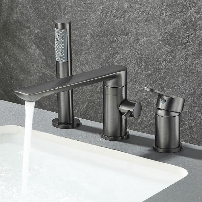 Luxa Style A Gunmetal Grey Wall-Mounted Bath & Shower Faucet