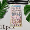 Hot Angel Blue Jelly Stickers Japanese Blue Phone Case Boys And Girls Diy Decorative Stickers Toys 3D Relief Stickers
