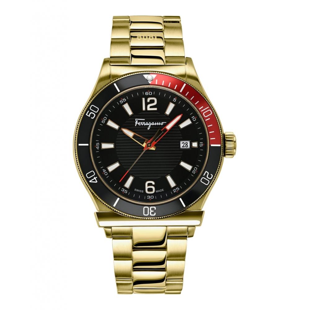 

Salvatore Ferragamo 1898 Спортивные часы-браслет золото ip желтое золото черный