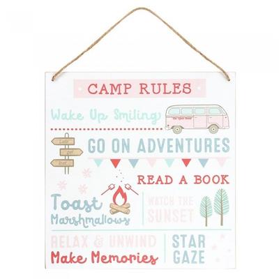 Camp Rules Door Sign