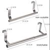 Creative Stainless Steel Single Pole Towel Rack No Punch Cabinet Door Back Rag Hanger Multi-purpose Bathroom Towel Bar