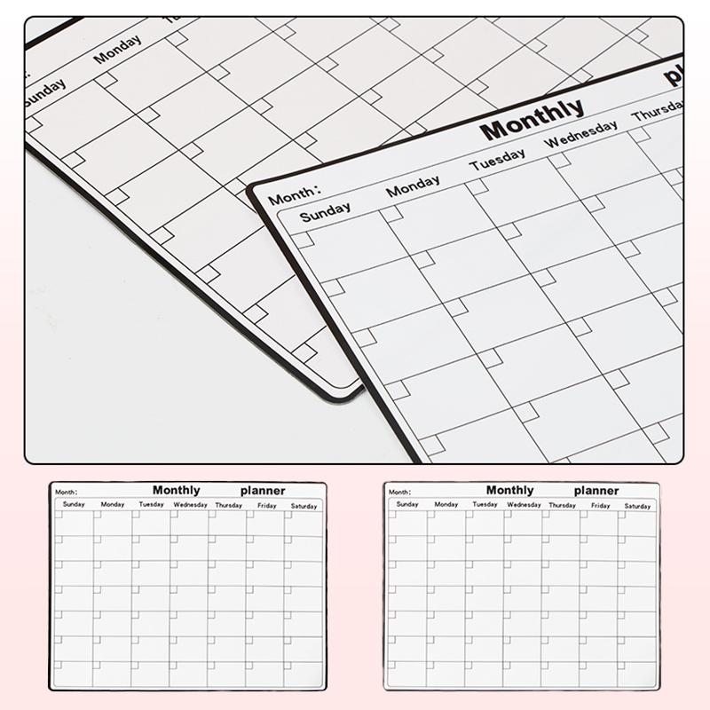 Refrigerator Magnet Monthly Planner With Dry Erase Surface And Reusable Design Perfect For Home Kitchen Schedule Organization