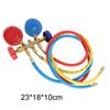 Gauge Measurement Tool Refrigerant Manifold Gauge Air Conditioning Refrigerant Charging Hoses with Gauge for R12 R22 R404A R134A