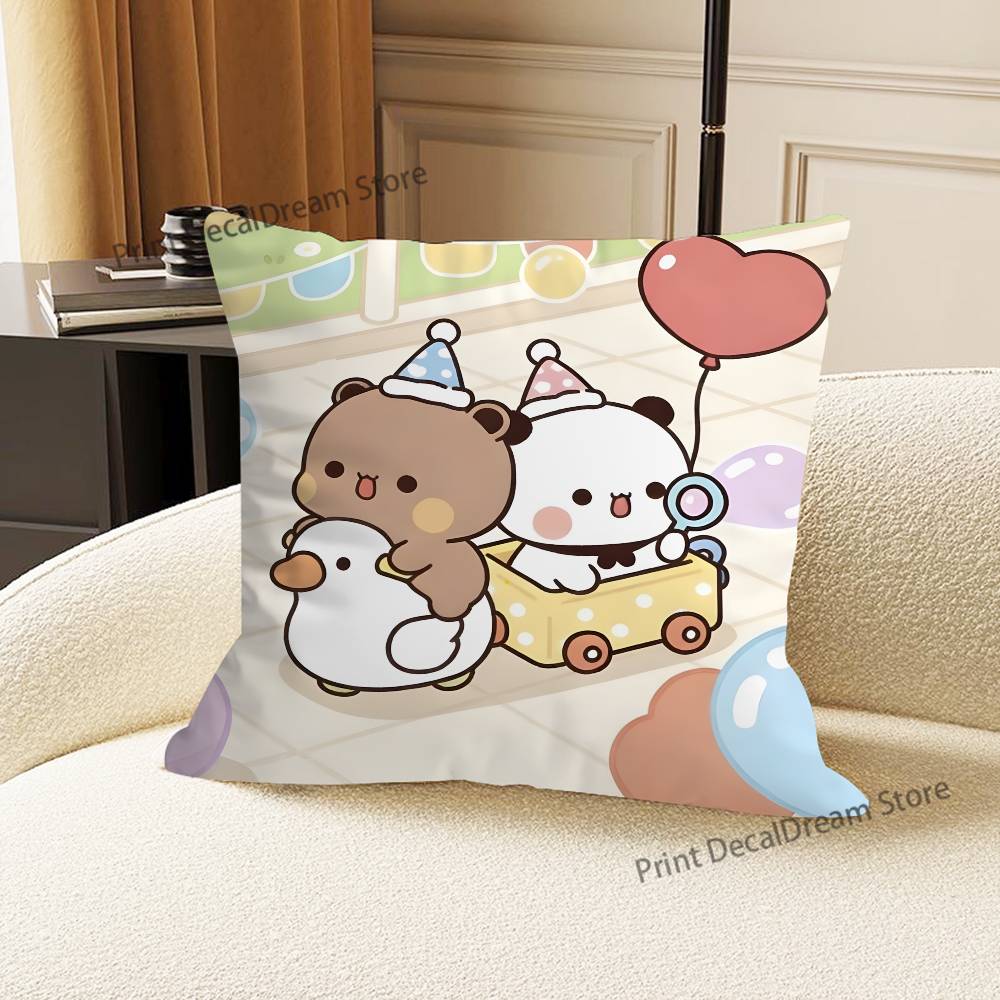 Cute Bubu Dudu Love Printed Pillow Cover Cushion Case Simple Sofa Pillow Case No Pillow Core