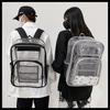 Stylish Clear School Backpack Laptop Backpack School Bag for Student Teenagers Large Capacity Travel Casual Book Bags