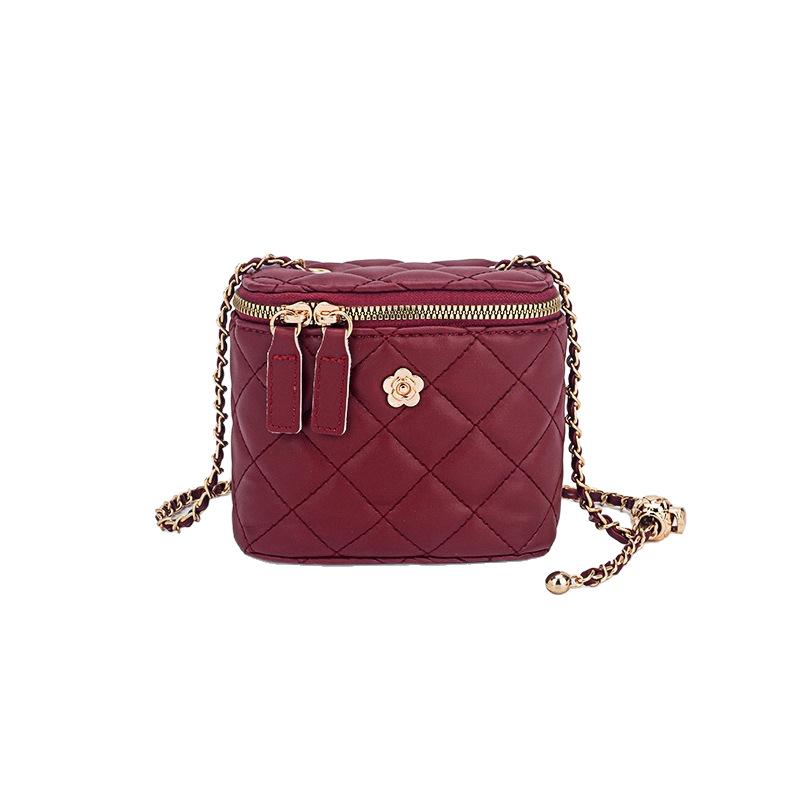 Classic Bestseller Secret Garden Camellia Quilted Chain Box Bag for Women Summer Mini Shoulder Crossbody Bag Women's Bag
