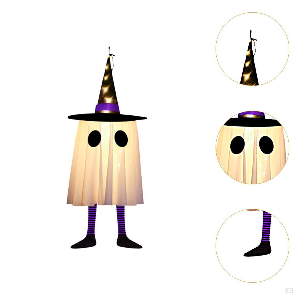 Halloween Wiszący Świecący Kapelusz Podświetlane Rekwizyty Kreatywny Dekor Zewnętrzny do Wnętrz