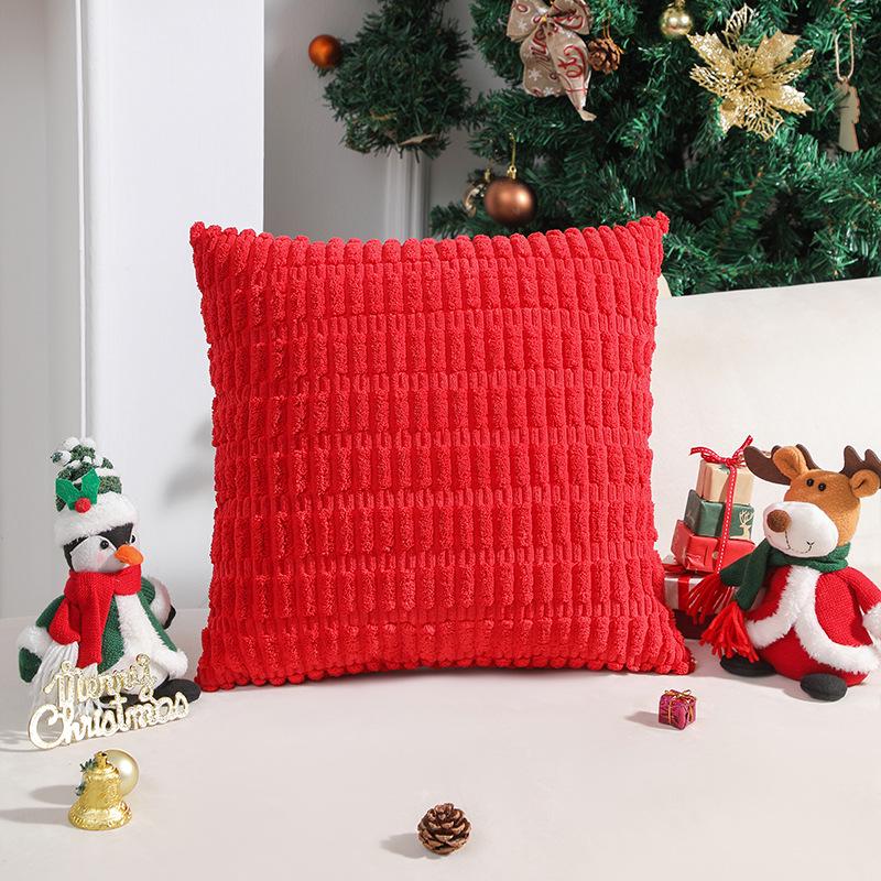 XUAI Corduroy Wheat Grain Backrest Pillowcase - Machine Washable Cover (Insert Not Included)