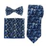 [Towergem] Herren Fliege, Einstecktuch, Schmale Krawatte 3-teiliges Set, Klassisches Jacquardmuster, Perfekt für Hochzeiten und Partys