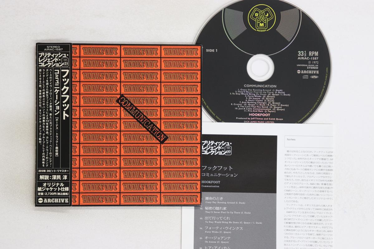 

CD HOOKFOOT - Communication AIRAC1587 AIR MAIL ARCHIV 2010 Japan Obi Rock Used
