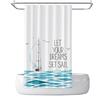 Bathroom Thickened Waterproof Curtain Mildew Proof Shower Curtain Shower Partition Curtain Shower Curtain Bathroom Curtain Free Perforation