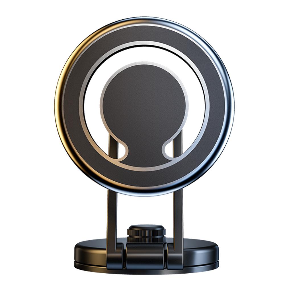 Magnetic Smartphone Stand Support Universal Foldable Mobile Phone Stand Bracket 360 Degree Rotating Lightweight Auto Accessories