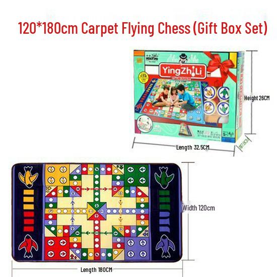 Huaying Extra Large Flying Chess Carpet Mat for Infants and Toddlers - Parent-Child Children's Toy