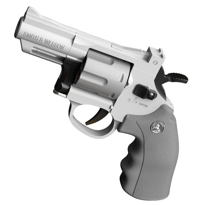 Left wheel soft bullet gun can fire one key ejection shell manual continuous firing outdoor combat pistol model