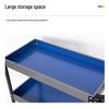 Three-Layer Movable Workshop Trolley for Auto Repair Tools and Parts Storage