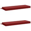 2 Piece Bench Cushions SOEST 2 Pcs. 100percent Polyester Wine Red