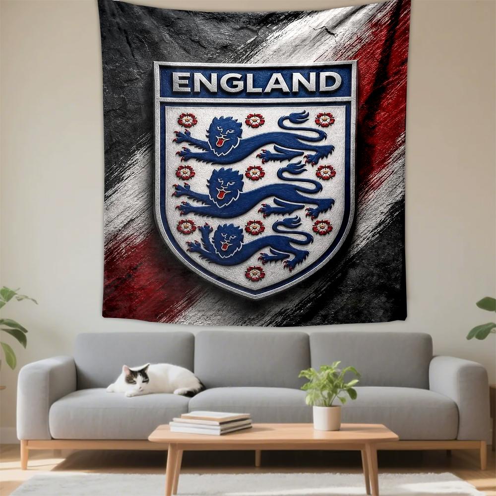 "England Three Lions Badge Patterned tapestry for bedroom and living room home decor"