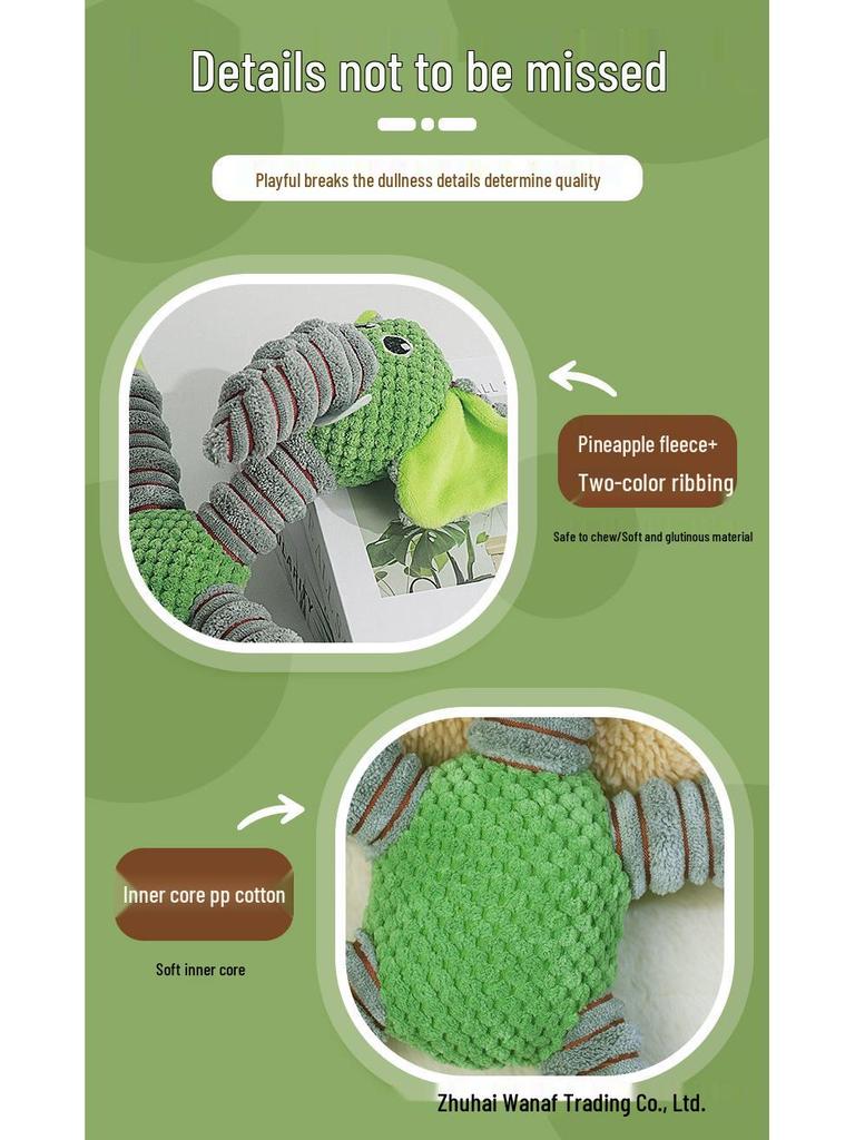 Plush Bite-Resistant Dog Toy with Squeaker for Boredom Relief