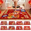 60*40cm New Year Red Floor Mat Cartoon Anti-slip and Stain-resistant Festive Decoration Door Mat 2026 Year